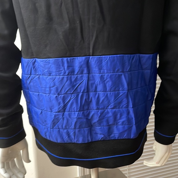 Kors X Tech Color Block Full Zip Drawstring Mixed Media Attached Hood Jacket - Picture 12 of 15